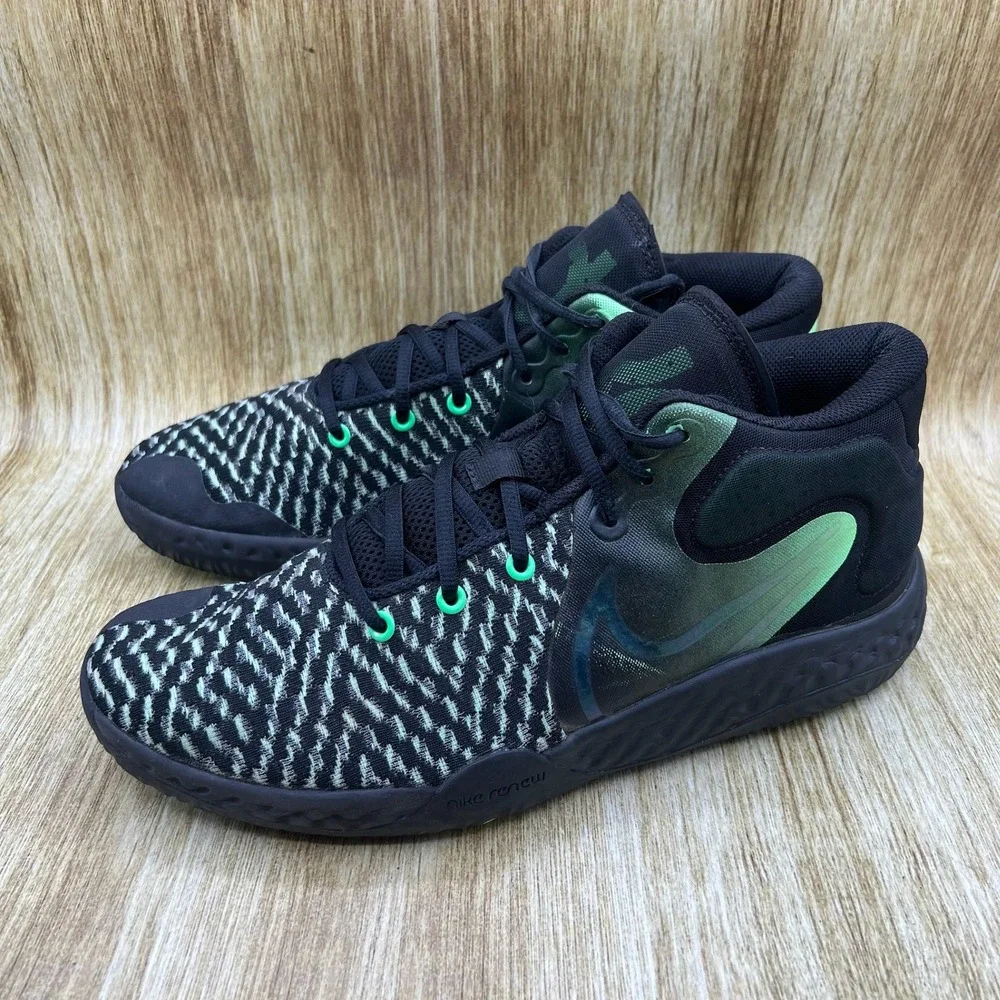 Nike KD Trey 5 VIII Men's Size 11.5 Black Illusion Green Shoes CK2090-004